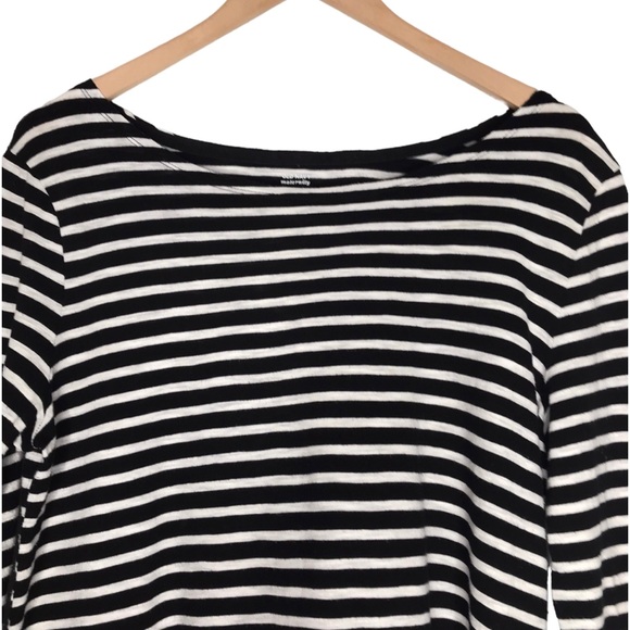 Old Navy Fitted Striped Maternity Top Size Large Cotton Comfy Preppy Long Sleeve - Picture 2 of 13